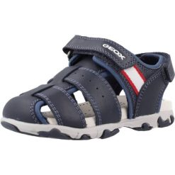 Sandały GEOX B S.FLAFFEE B.B Niebieski. Niebieskie sandały męskie Geox, bez wzorów, ze skóry, bez zapięcia. Za 190.99 zł.