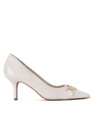 Nine West Szpilki CWBFS128-06 Écru. Szpilki damskie Nine West, bez wzorów, z materiału, bez obcasa, na szpilce, bez zapięcia. Za 229.99 zł.