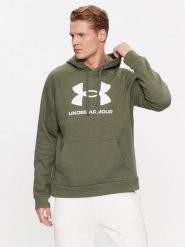 Under Armour Bluza Ua Rival Fleece Logo Hd 1379758 Khaki Loose Fit. Brązowe bluzy męskie Under Armour, m, bez wzorów, z bawełny, bez ramiączek, bez kaptura. Za 84.55 zł.