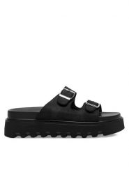 DeeZee Klapki HY86009-19 Czarny. Czarne klapki damskie DeeZee, bez wzorów, z syntetyku, bez obcasa, bez zapięcia. Za 129.99 zł.