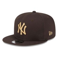 Czapka z daszkiem New Era 9FIFTY New York Yankees League Essential 60424694. Brązowe czapki damskie New Era, bez wzorów, sportowe. Za 159.00 zł.