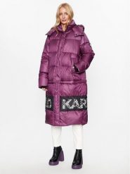 KARL LAGERFELD Płaszcz zimowy Check 236W1506 Różowy Regular Fit. Czerwone płaszcze damskie KARL LAGERFELD, na zimę, xl, bez wzorów, z syntetyku, bez kołnierzyka, bez kaptura. Za 1,749.00 zł.