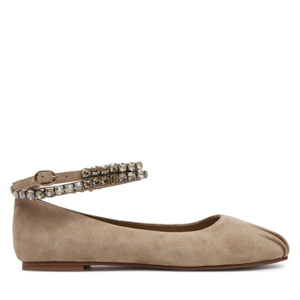 Baleriny Alma En Pena. Brązowe balerinki damskie Alma En Pena, bez wzorów, bez obcasa, bez zapięcia. Za 399.99 zł.