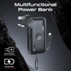 Promate PowerPack-10i Charger Power Bank 22W / 10000mAh / USB-C / QC3.0 / iWatch 2,5W / 220V EU/US/UK. Powerbanki Promate. Za 151.34 zł.