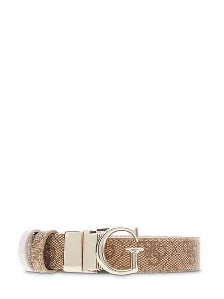 Guess Pasek BW9456 P6325 Brązowy. Brązowe paski damskie Guess, z aplikacjami, ze skóry. Za 164.99 zł.