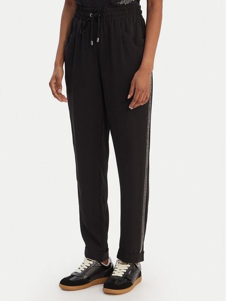 Liu Jo Sport Spodnie materiałowe TA6290 TS923 Czarny Regular Fit. Czarne spodnie materiałowe damskie Liu Jo Sport, bez wzorów, z materiału, sportowe. Za 599.99 zł.