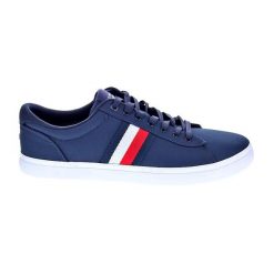 Buty męskie trampki sportowe Tommy Hilfiger ICONIC. Białe trampki męskie Tommy Hilfiger, bez wzorów, sportowe, bez zapięcia. W wyprzedaży za 249.00 zł.