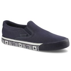 Granatowe Tenisówki Big Star Wygodne Damskie Buty. Niebieskie trampki i tenisówki damskie BIG STAR, bez wzorów, bez zapięcia. Za 89.00 zł.