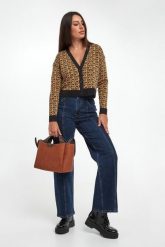 Kardigan damski logowany DKNY. Kardigany damskie DKNY, s, bez wzorów, bez kołnierzyka. Za 569.00 zł.