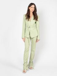 Patrizia Pepe Marynarka | 8S0451/A210 | Kobieta | Zielony. Zielone marynarki i żakiety damskie Patrizia Pepe, z aplikacjami, z elastanu, eleganckie, bez kołnierzyka, bez ramiączek. W wyprzedaży za 649.00 zł.