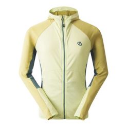 Damska kurtka z kapturem Dare 2B Evolving Core. Zielone kurtki sportowe damskie Dare 2B, bez wzorów, bez ramiączek, z kapturem, trekkingowe. Za 298.00 zł.