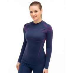 Bluza termoaktywna Damska Brubeck DRY. Fioletowe bluzy damskie Brubeck, l, bez wzorów, z dzianiny, sportowe, bez ramiączek, bez kaptura. Za 134.99 zł.