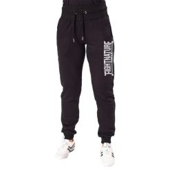 Damskie spodnie dresowe Danrho Fightnature. Czarne spodnie dresowe damskie DANRHO, bez wzorów, z dresówki, sportowe, długie, na fitness i siłownię. Za 279.50 zł.