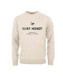 Bluza z Bawełny Organicznej - Okrągły Dekolt / Dorośli (Piaskowy). Brązowe bluzy damskie SURF MONKEY, uniwersalny, bez wzorów, z bawełny, klasyczne, bez ramiączek, bez kaptura. Za 309.95 zł.