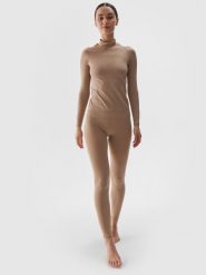 4F Bielizna termoaktywna bezszwowa (dół) damska - brązowa M/L. Brązowa bielizna sportowa damska 4F, l, bez wzorów, z elastanu. Za 149.99 zł.