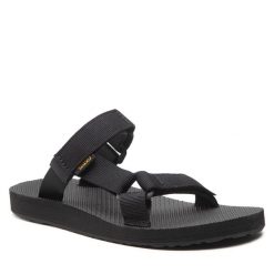 Klapki Teva. Czarne klapki damskie Teva, bez wzorów, sportowe, bez obcasa, bez zapięcia. Za 229.99 zł.