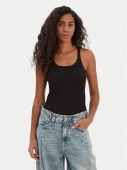 BOSS Top Epetite 50554664 Czarny Regular Fit. Czarne topy damskie Boss, xl, bez wzorów, z bawełny, bez kołnierzyka, bez ramiączek. Za 229.99 zł.