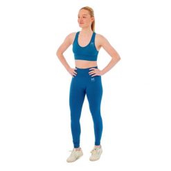 Damski zestaw sportowy Xtreme - legginsy sportowe + top sportowy - Niebieski. Niebieskie legginsy damskie XTREME SOCKSWEAR, m, bez wzorów, na fitness i siłownię. W wyprzedaży za 190.74 zł.