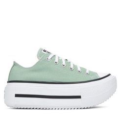 Trampki Converse. Zielone trampki i tenisówki damskie Converse, bez wzorów, bez zapięcia. Za 419.99 zł.