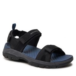 Sandały Skechers. Czarne sandały męskie Skechers, bez wzorów, bez zapięcia. Za 179.99 zł.