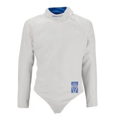 Bluza do szermierki 800N dla praworęcznych męska. Białe bluzy męskie FENC'IT, l, bez wzorów, z materiału, sportowe, bez ramiączek, bez kaptura. Za 899.99 zł.