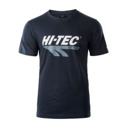 Koszulka męska Hi-Tec Retro - granatowa, Rozmiar M. T-shirty męskie Hi-tec, m, bez wzorów, z bawełny, bez kołnierzyka, bez ramiączek. Za 39.99 zł.