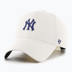 Czapka z daszkiem 47 Brand New York Yankees Vent MVP. Białe czapki damskie 47 Brand, na zimę, bez wzorów. Za 159.99 zł.