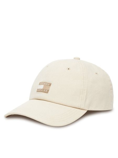 Tommy Jeans Czapka z daszkiem Heritage AW0AW17580 Beżowy. Brązowe czapki damskie Tommy Jeans, bez wzorów, z bawełny. Za 129.99 zł.