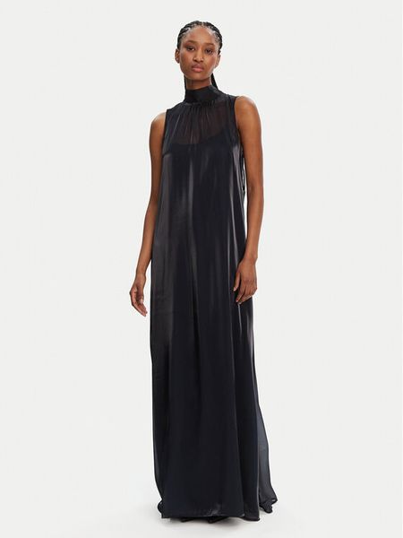 STAUD Sukienka wieczorowa Albee R24F2152DG Granatowy Regular Fit. Niebieskie sukienki damskie STAUD, m, bez wzorów, z syntetyku, wizytowe, bez kołnierzyka, bez ramiączek. Za 1,729.00 zł.