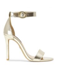 Nine West Sandały WFA2646-1 Złoty. Żółte sandały damskie Nine West, bez wzorów, z syntetyku, bez obcasa, na szpilce, bez zapięcia. Za 137.99 zł.