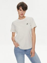 Wrangler T-Shirt 112350191 Écru Regular Fit. T-shirty damskie Wrangler, xs, bez wzorów, z bawełny, bez kołnierzyka, bez ramiączek. Za 79.99 zł.