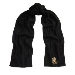 Szalik LAUREN RALPH LAUREN. Czarne szaliki damskie Lauren Ralph Lauren, bez wzorów. Za 419.99 zł.
