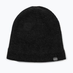 Czapka zimowa Pitbull Beanie Pitbull Hansel. Czarne czapki damskie PITBULL, na zimę, bez wzorów, z materiału, sportowe. Za 62.99 zł.