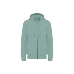 Ekologiczna rozpinana bluza z kapturem Kariban French Terry. Zielone bluzy damskie KARIBAN, xs, bez wzorów, z bawełny, bez ramiączek, z kapturem. Za 128.50 zł.