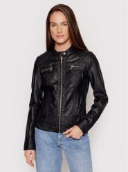 ONLY Kurtka z imitacji skóry Bandit 15081400 Czarny Regular Fit. Czarne kurtki damskie ONLY, bez wzorów, ze skóry, bez kaptura. Za 219.99 zł.