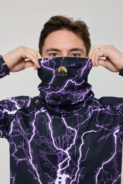 Komin Thunderstruck. Fioletowe szaliki męskie OOSC, bez wzorów, z elastanu. Za 98.99 zł.