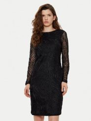 Tatuum Sukienka koktajlowa Noemi T2424.196B Czarny Slim Fit. Czarne sukienki damskie Tatuum, xs, bez wzorów, z syntetyku, wizytowe, bez kołnierzyka, bez ramiączek. Za 279.99 zł.