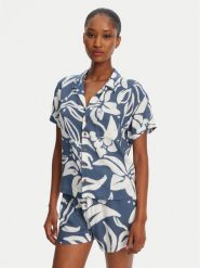 Banana Moon Koszula Taylor Floreal MHX74 Niebieski Loose Fit. Niebieskie koszule damskie Banana Moon, l, bez wzorów, z wiskozy, bez kołnierzyka, bez ramiączek. Za 289.99 zł.