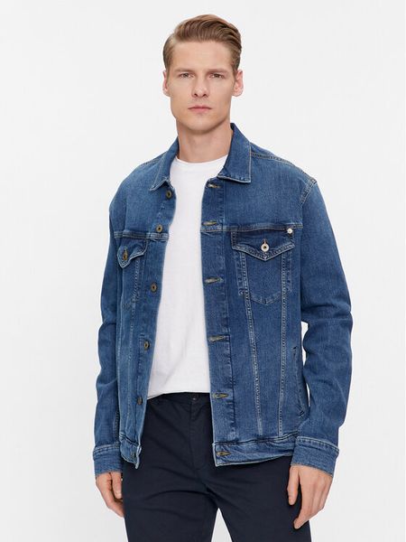 Pepe Jeans Kurtka jeansowa Pinners PM402715 Niebieski Regular Fit. Niebieskie kurtki męskie Pepe Jeans, m, bez wzorów, z bawełny, bez kaptura. Za 309.99 zł.