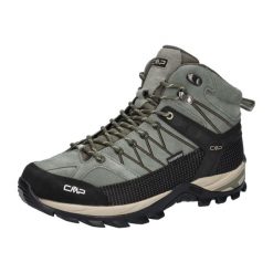 Buty trekkingowe męskie CMP RIGEL MID skóra wodoodporne. Zielone trekkingi męskie CMP, ze skóry, bez zapięcia. W wyprzedaży za 399.99 zł.