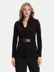 Rinascimento Marynarka CFC0126214003 Czarny Slim Fit. Czarne marynarki i żakiety damskie Rinascimento, bez wzorów, z syntetyku, bez kołnierzyka, bez ramiączek. Za 539.99 zł.