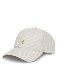 Tommy Hilfiger Czapka z daszkiem Premiu Beach AW0AW17141 Beżowy. Brązowe czapki damskie Tommy Hilfiger, bez wzorów, ze lnu. Za 239.99 zł.