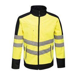Kurtka Softshellowa Unisex Dla Dorosłych HiVis Odblaskowy Materiał. Niebieskie kurtki męskie Regatta, s, bez wzorów, z materiału, bez ramiączek, bez kaptura, trekkingowe. Za 247.99 zł.