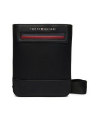 Tommy Hilfiger Saszetka Th Foundation Mini Crossover AM0AM14157 Czarny. Czarne saszetki i nerki męskie Tommy Hilfiger, ze skóry. Za 329.99 zł.