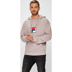 Fila - Bluza. Fioletowe bluzy męskie Fila, l, z aplikacjami, z bawełny, bez ramiączek, z kapturem. W wyprzedaży za 219.90 zł.
