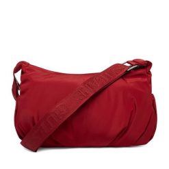 Torebka Guess Jeans. Czerwone listonoszki damskie Guess Jeans, z aplikacjami, z jeansu, bez dodatków. Za 169.99 zł.