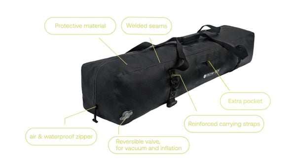 VACme-TECH Torba golfowa 100% szczelna i wodoodporna. Czarne torby na ramię męskie TWISTBOXES, z materiału, na ramię. Za 795.00 zł.