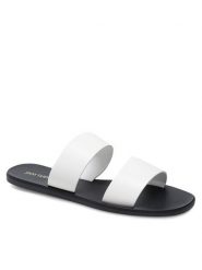JENNY Klapki WFA2739-1 Biały. Białe klapki damskie Jenny, bez wzorów, z syntetyku, bez obcasa, bez zapięcia. Za 49.99 zł.