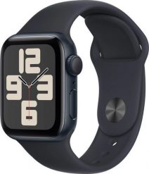 Smartwatch Apple Watch SE GPS 40mm Midnight Alu Sport S/M Czarny (MXE73QN/A). Czarne zegarki smartwatch Apple, bez wzorów. Za 1,334.50 zł.