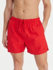Calvin Klein Swimwear Szorty kąpielowe LV00N61027 Czerwony Regular Fit. Czerwone kąpielówki męskie Calvin Klein Swimwear, m, bez wzorów, z bawełny. Za 269.99 zł.